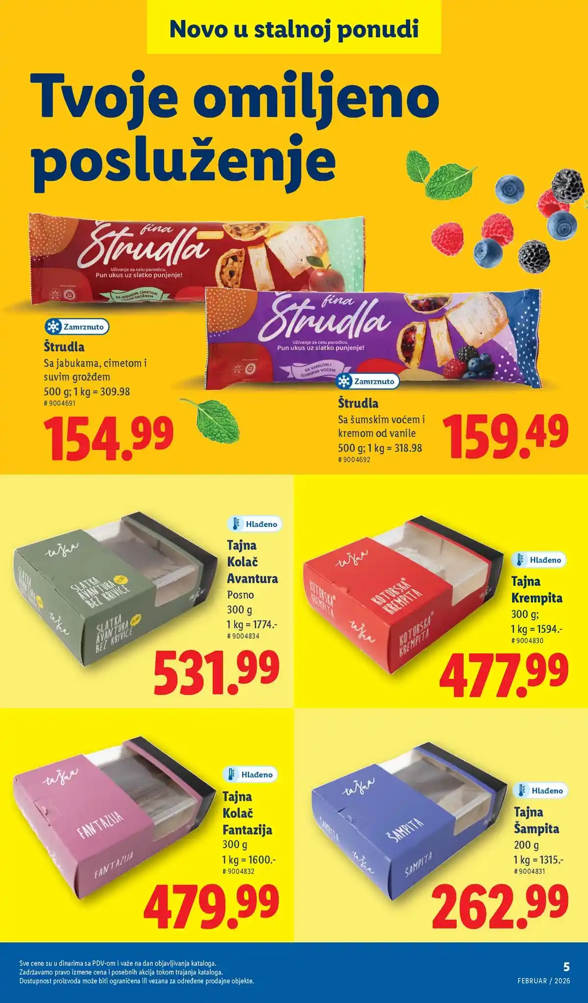 Lidl katalog sniženja „Novo, a već omiljeno“ – strana 5, februar 2026 Srbija