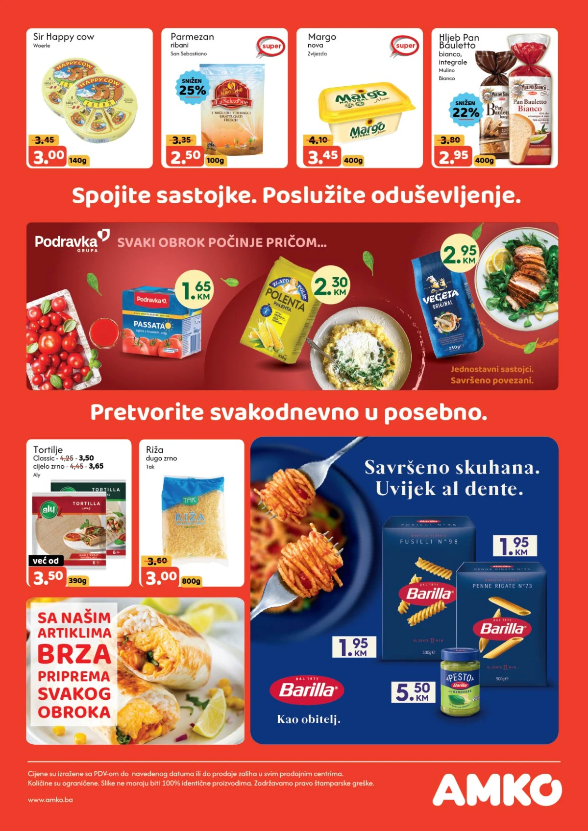 AMKO katalog akcija – Barilla tjestenina riža i tortilje