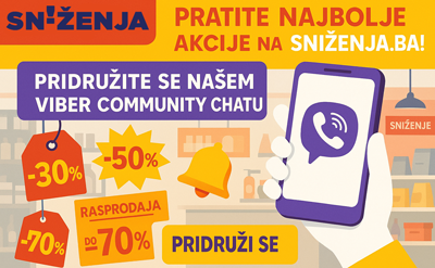Pratite Snizenja.ba na Viberu