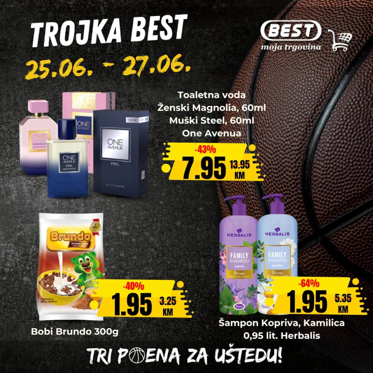 BEST Trojka akcija do 64% popusta – vikend ponuda sa velikim uštedama od 25. do 27.06.2026