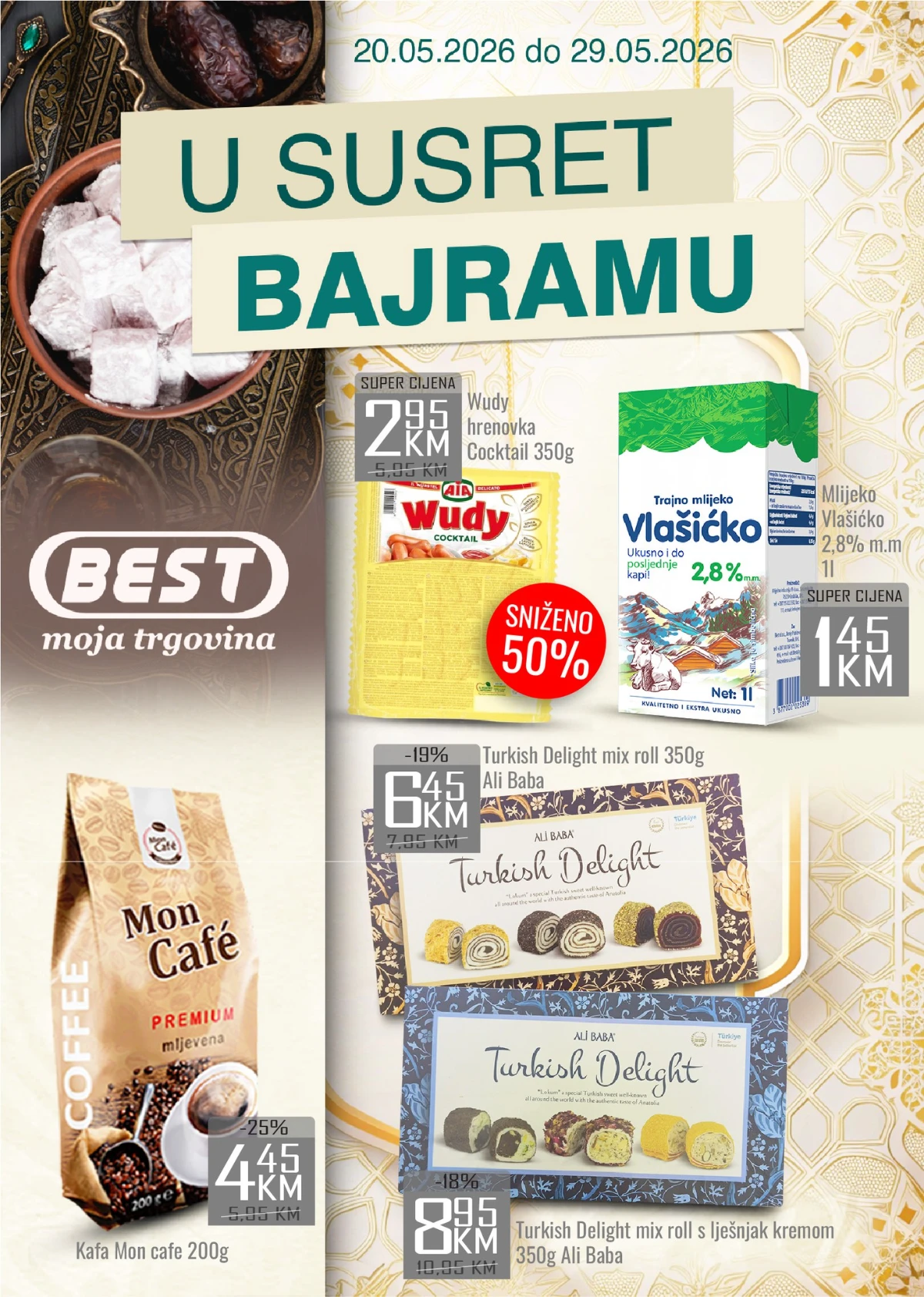 BEST katalog U susret Bajramu do 29.05.2026 – meso, mliječni proizvodi, sokovi, slatkiši i poklon paketi na akciji
