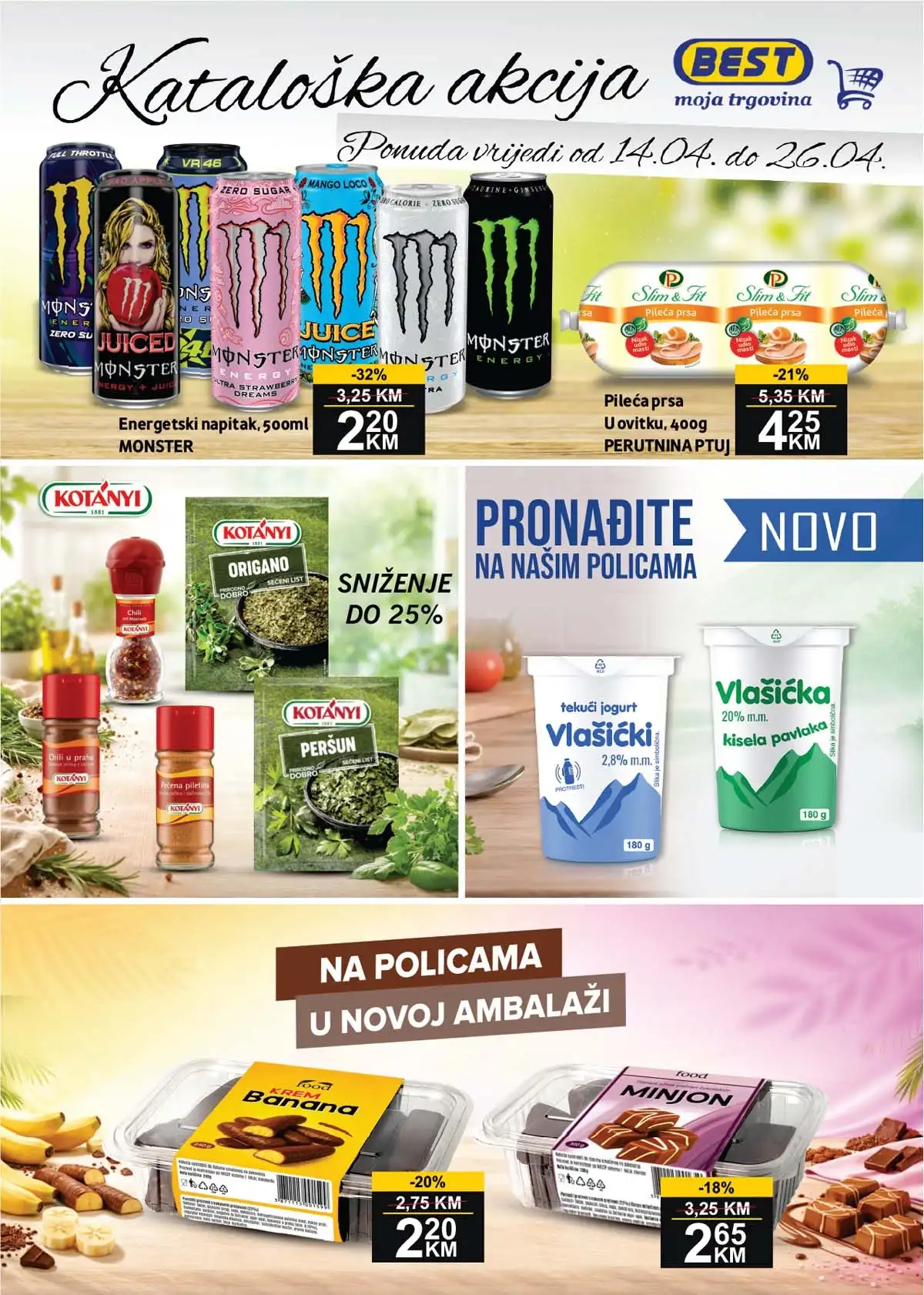 UTD BEST akcija katalog – prehrana, piće i higijena sniženja do 26. aprila 2026. prva strana