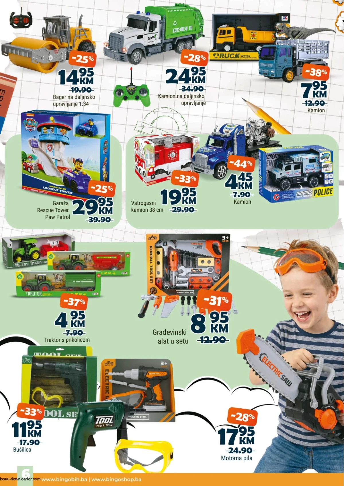 Bingo Bingoland katalog strana 6 kamioni građevinske mašine i alati za djecu