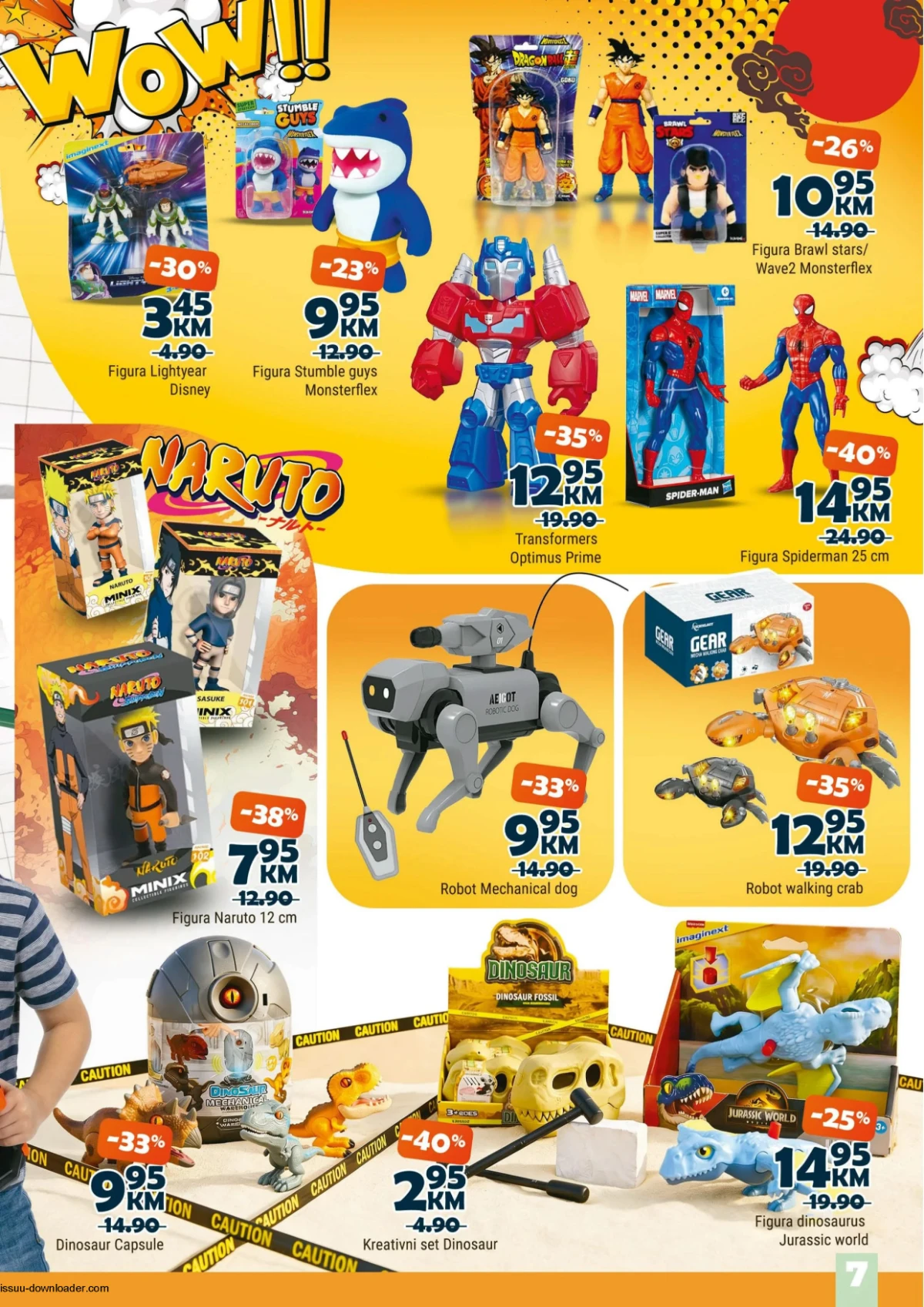 Bingo Bingoland katalog strana 7 roboti akcione figure i dinosaurusi