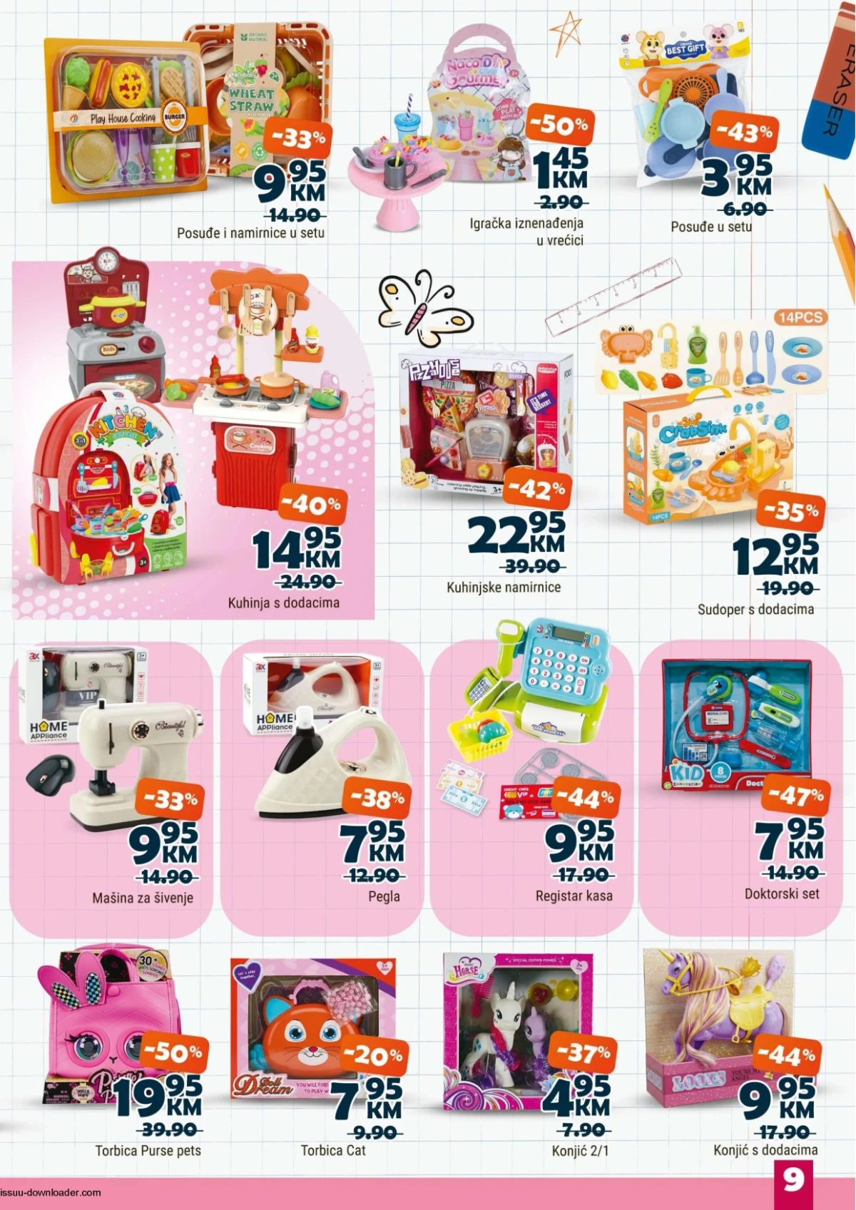 Bingo Bingoland katalog strana 9 kuhinje za igru kućanski setovi i kreativne igračke