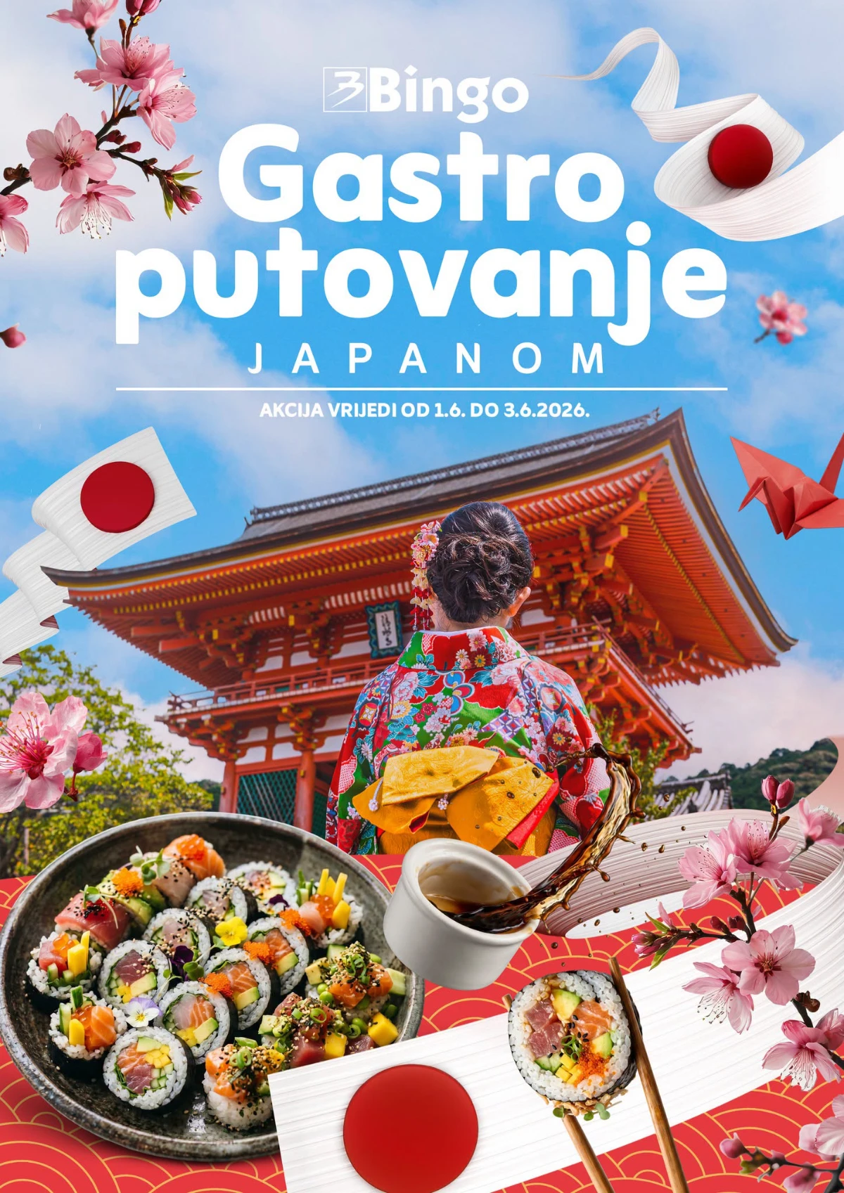 Bingo Gastro putovanje Japanom akcija sushi proizvodi azijska kuhinja i japanski specijaliteti do 03.06.2026