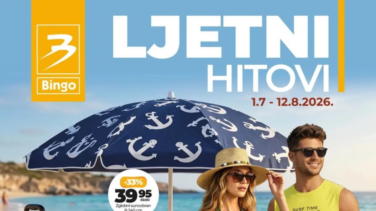 Bingo Ljetni hitovi do 50% popusta – nova ljetna akcija važi od 01.07. do 12.08.2026.