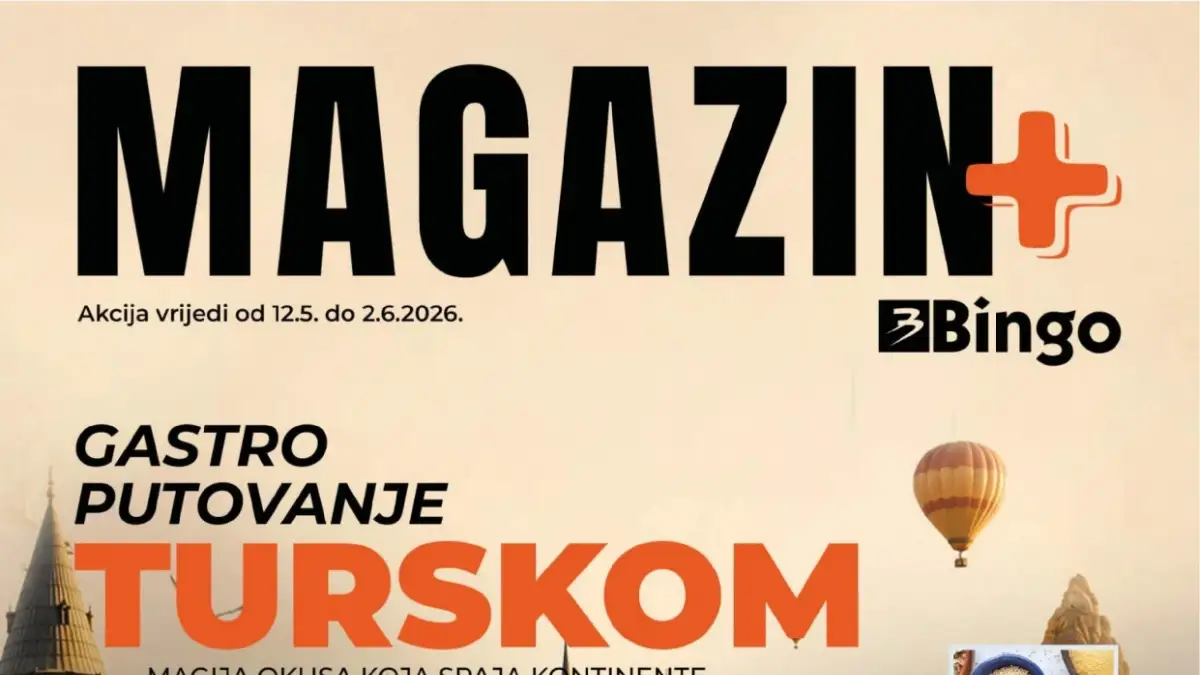 Bingo Magazin Plus katalog maj i jun 2026 – turska kuhinja, gluten free proizvodi i inspiracija za obroke do 02.06.2026