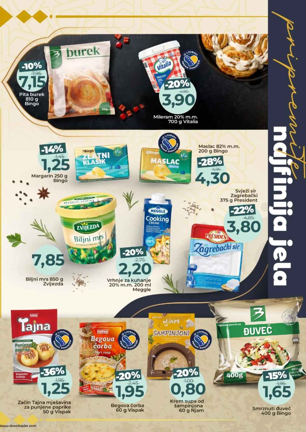 Bingo pekara i pizza ponuda – hljeb mozzarella peciva i pizza proizvodi