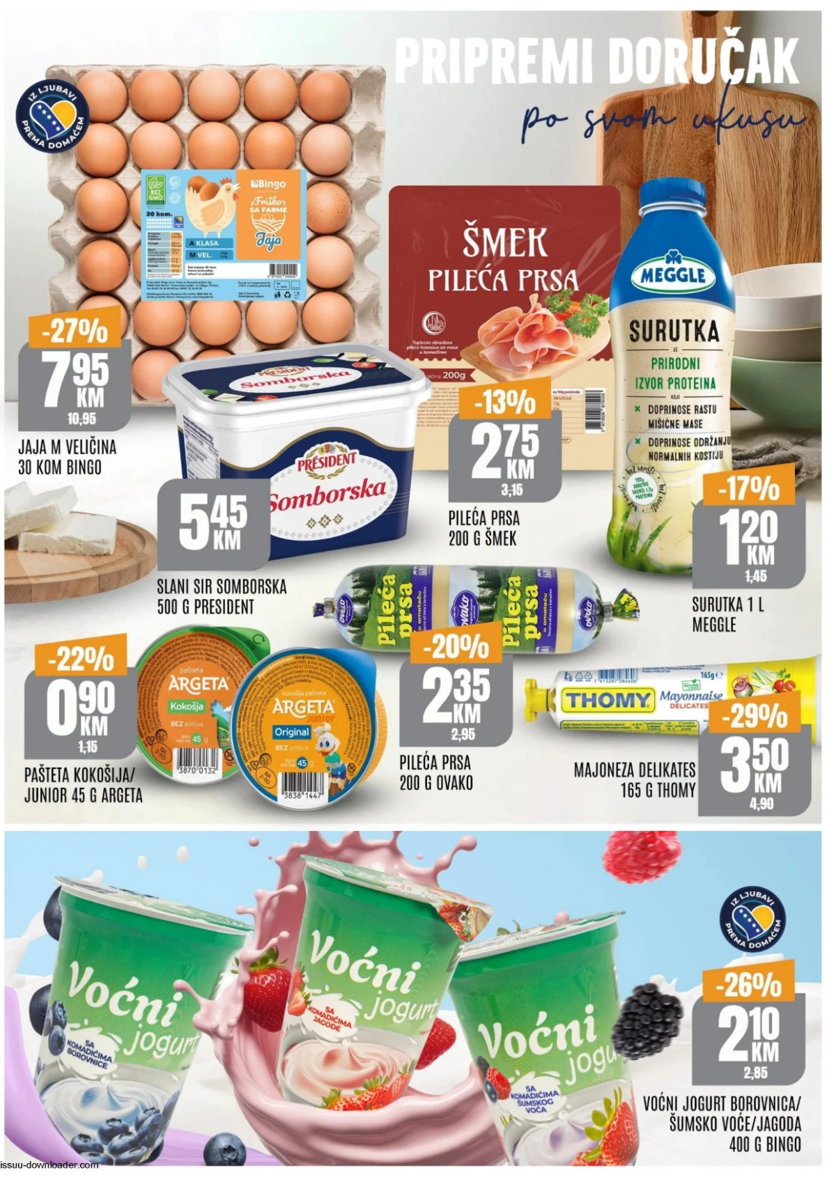 Bingo doručak i mliječni proizvodi na akciji