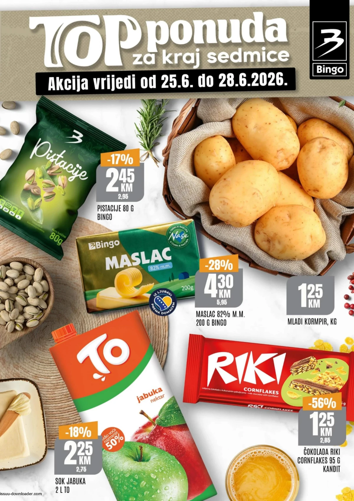Bingo TOP ponuda za kraj sedmice od 25.06. do 28.06.2026 – vikend akcija sa popustima do 56%