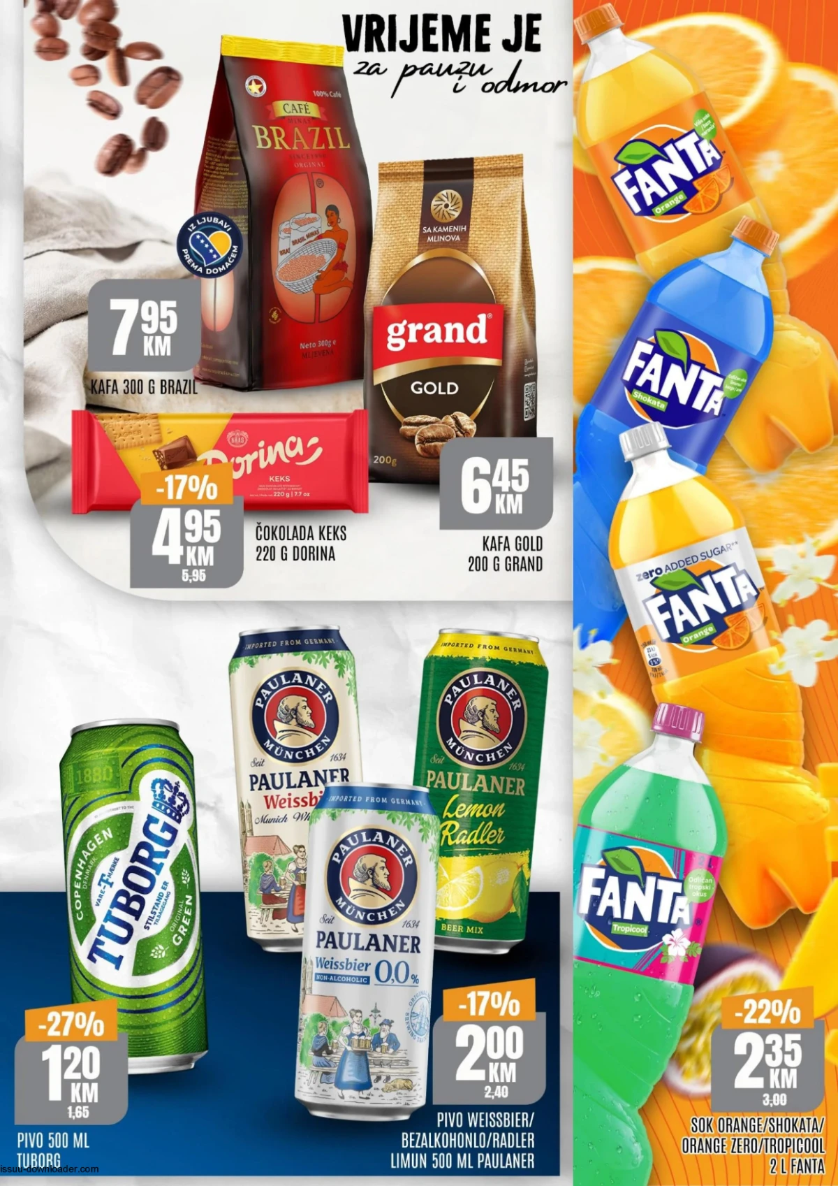 Bingo akcija kafe, piva i sokova Bingo kafa, pivo, sokovi i osvježavajuća pića na akciji