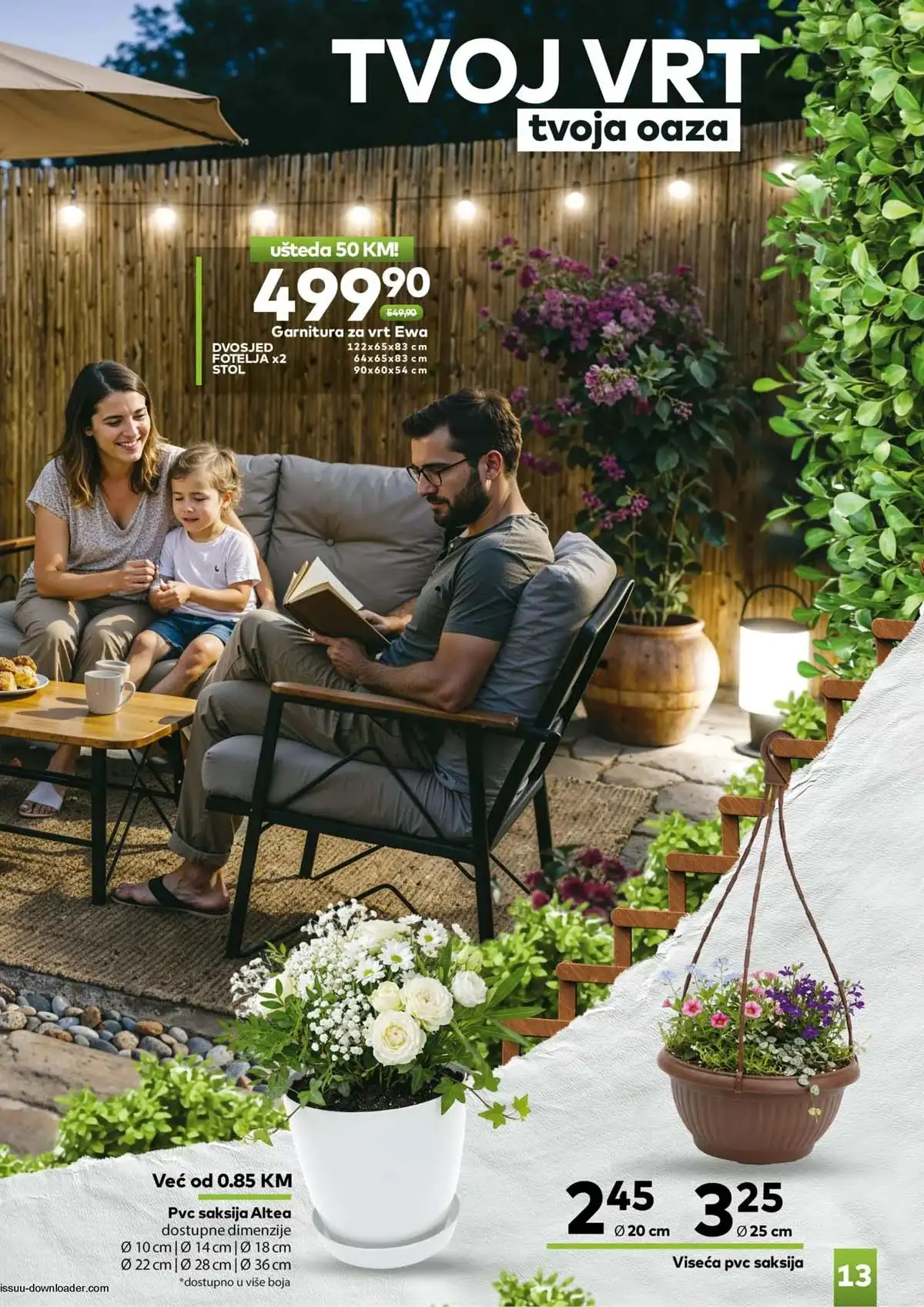 Bingo sniženja do 50% vrt garniture terasa katalog akcija do 20.05.2026 strana 13