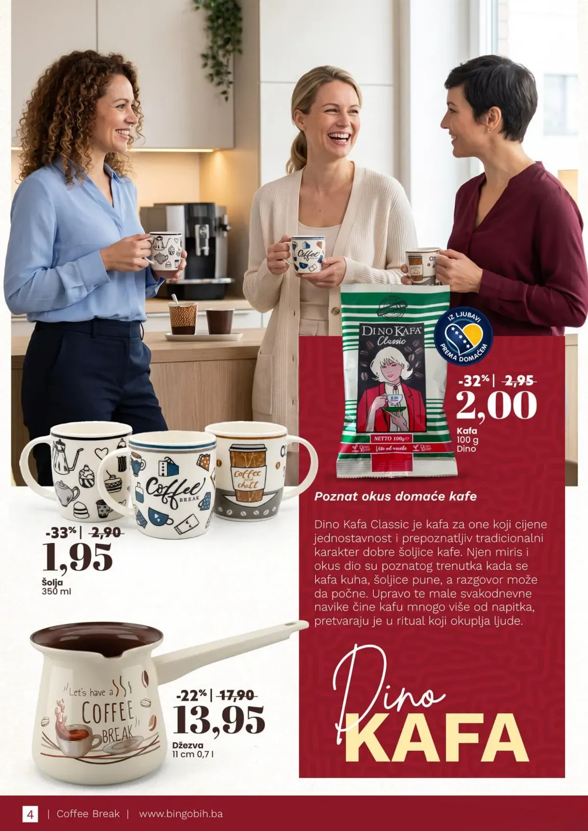 Bingo Coffee Break – Dino kafa, šolje i džezva na akciji