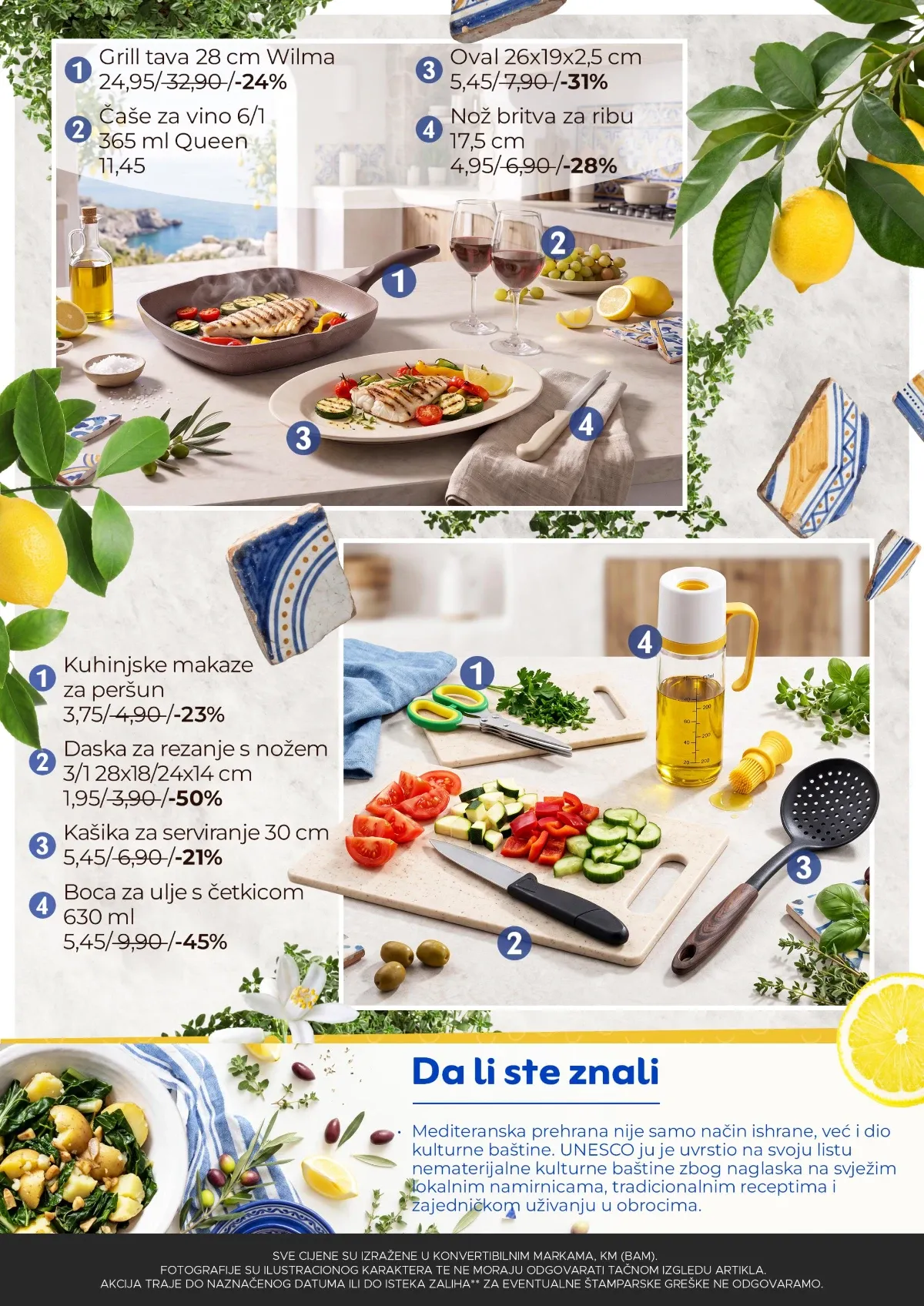 Bingo Gastro putovanje Mediteranom donosi kuhinjski pribor s popustima do 50%.
