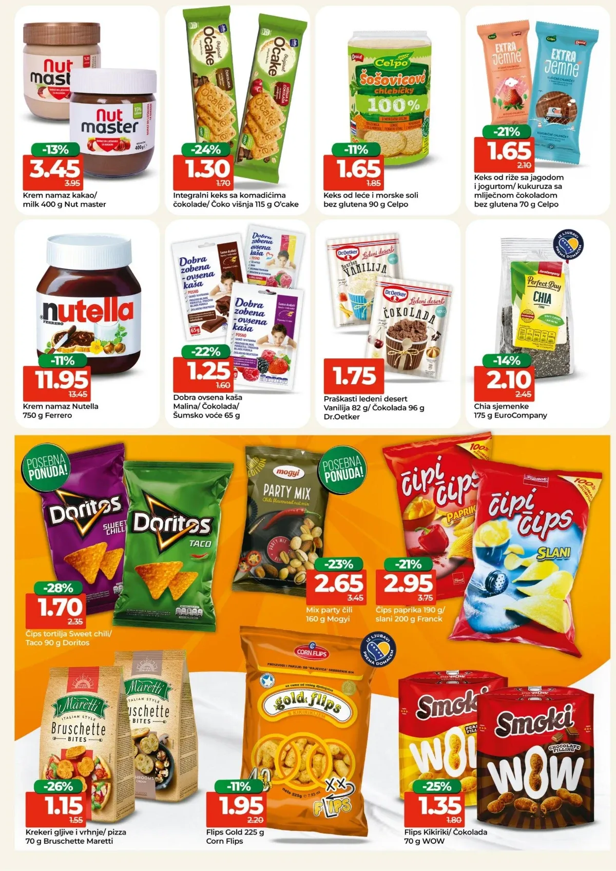Bingo katalog do 16.08.2026. – Nutella, Doritos, Smoki, Nut Master i grickalice na akciji