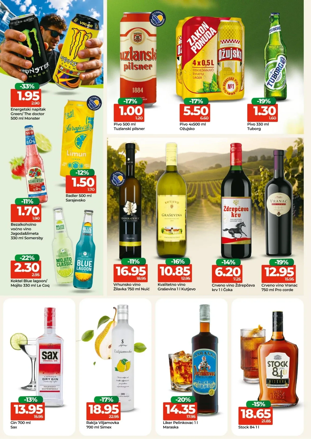 Bingo katalog do 16.08.2026. – Monster, pivo, vino i alkoholna pića na akciji