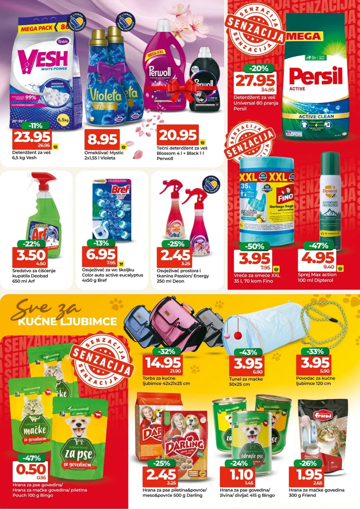 Bingo katalog do 16.08.2026. – Persil, Vesh, Violeta i proizvodi za kućne ljubimce na akciji