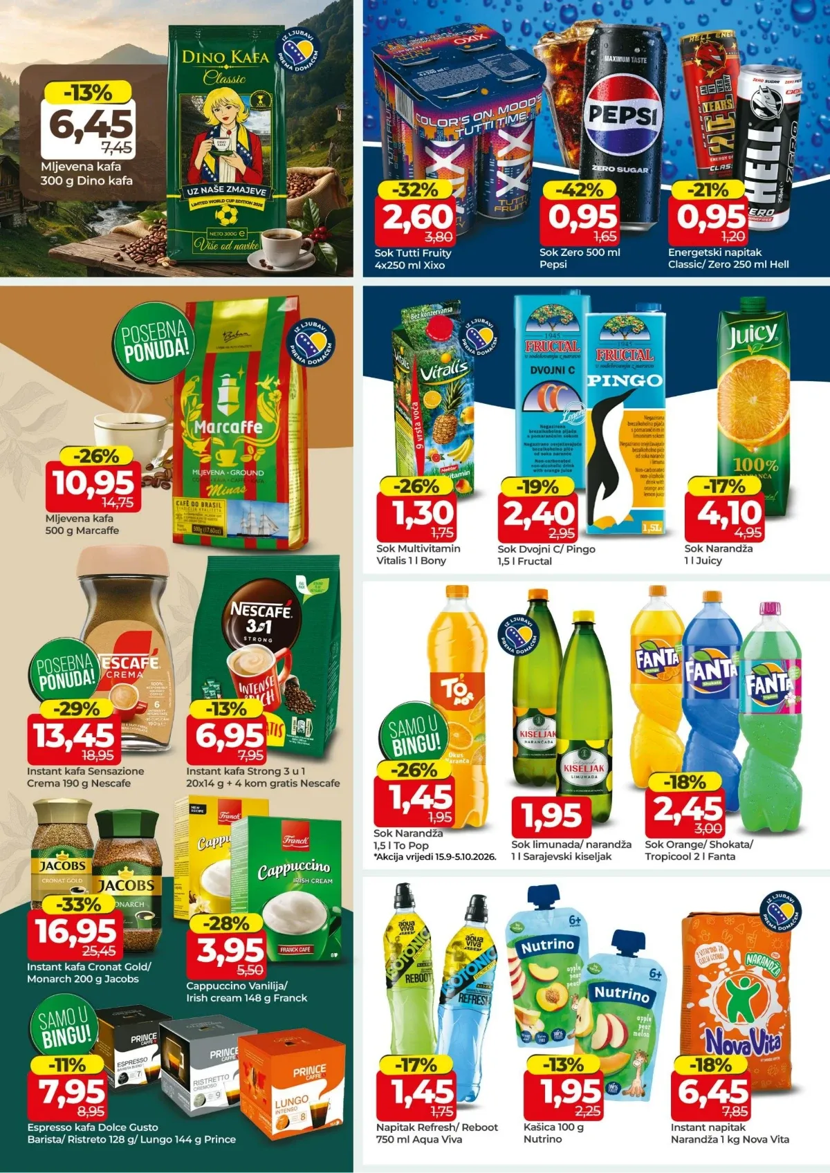 Bingo katalog stranica 11 – kafa, sokovi, energetska pića i bezalkoholna pića