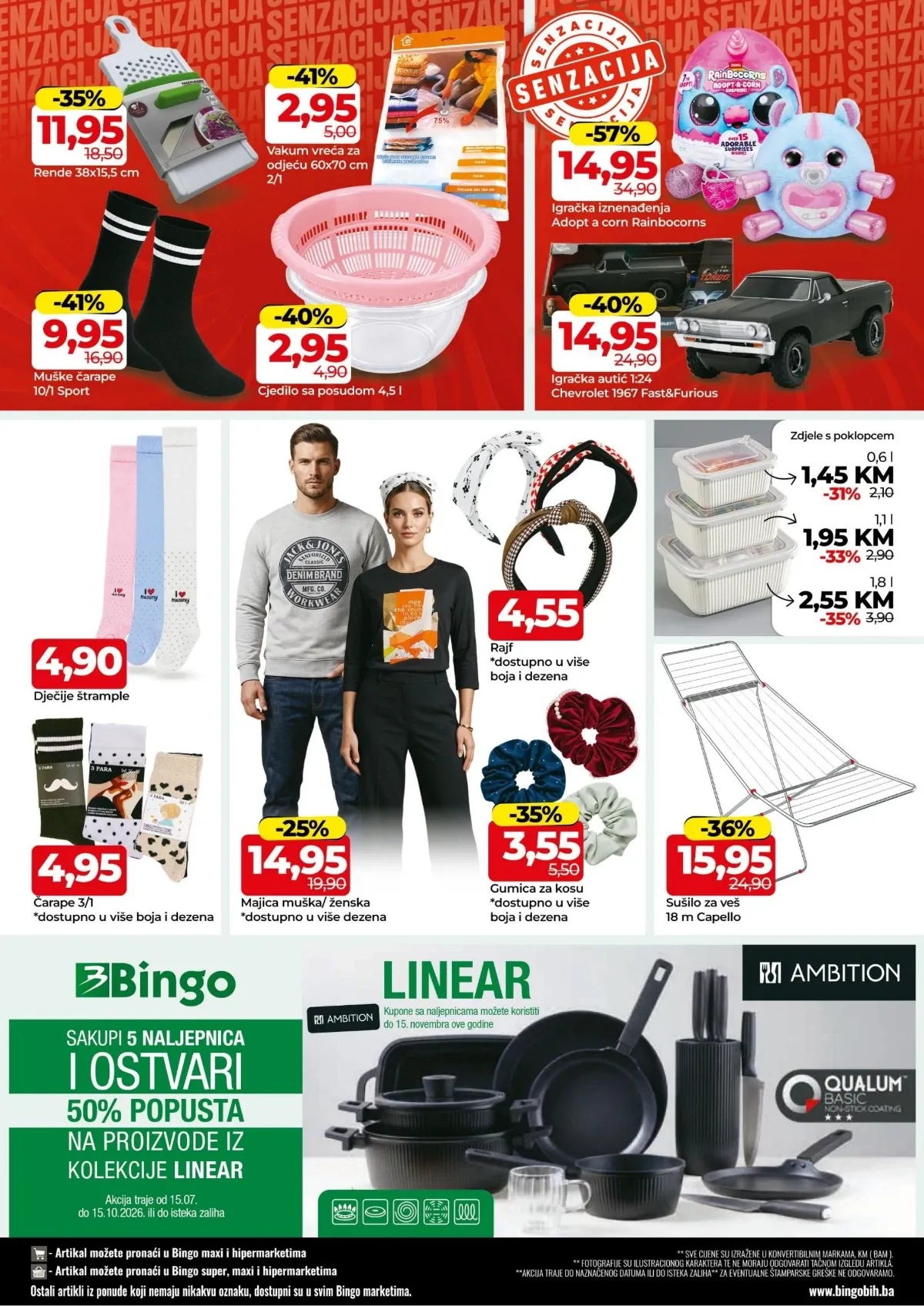 Bingo katalog stranica 16 – tekstil, igračke, posuđe i proizvodi za domaćinstvo na sniženju