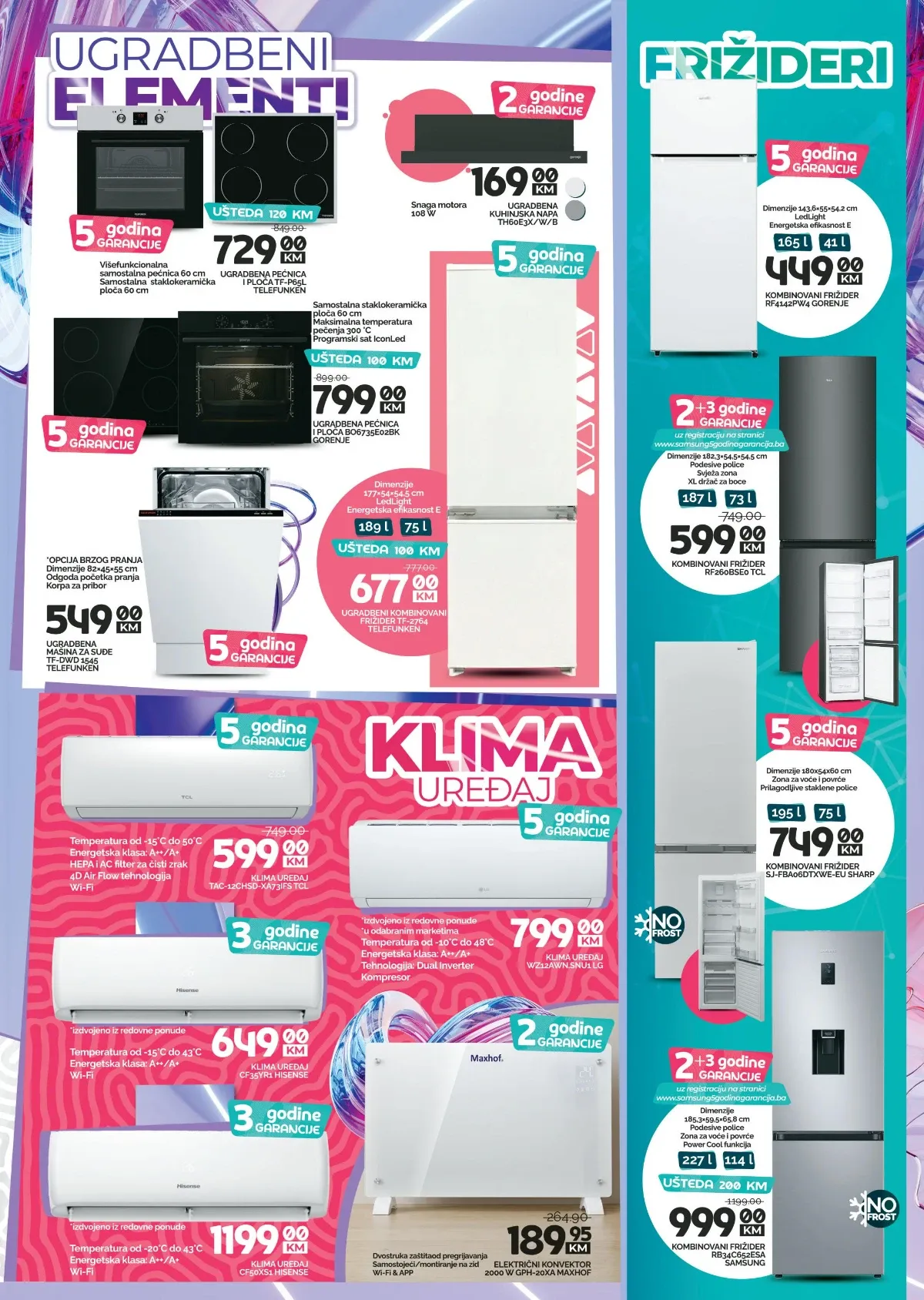 Bingo katalog tehnike – frižideri, ugradbeni elementi i klima uređaji