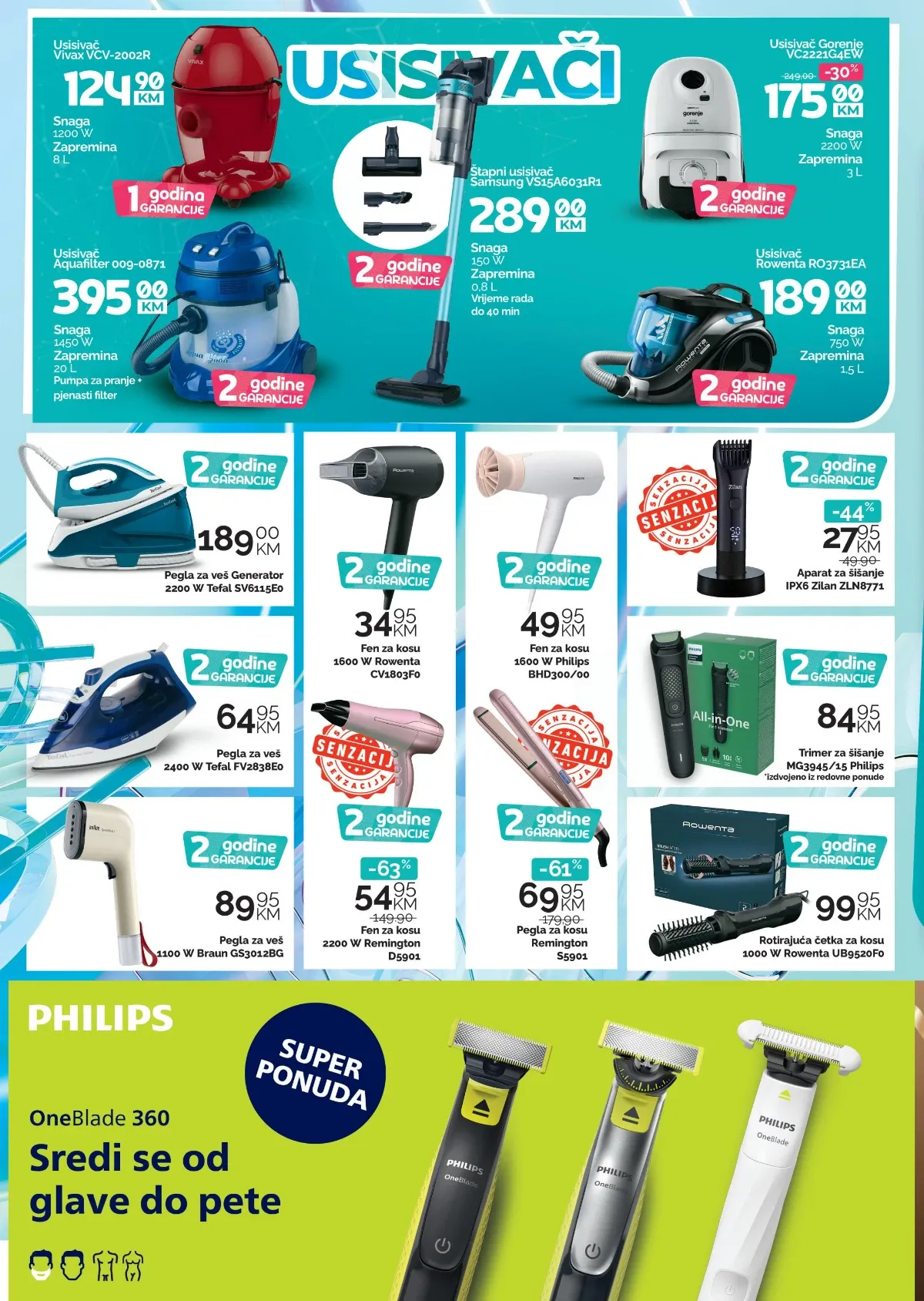 Bingo katalog tehnike – usisivači, pegle, fenovi i aparati za ličnu njegu