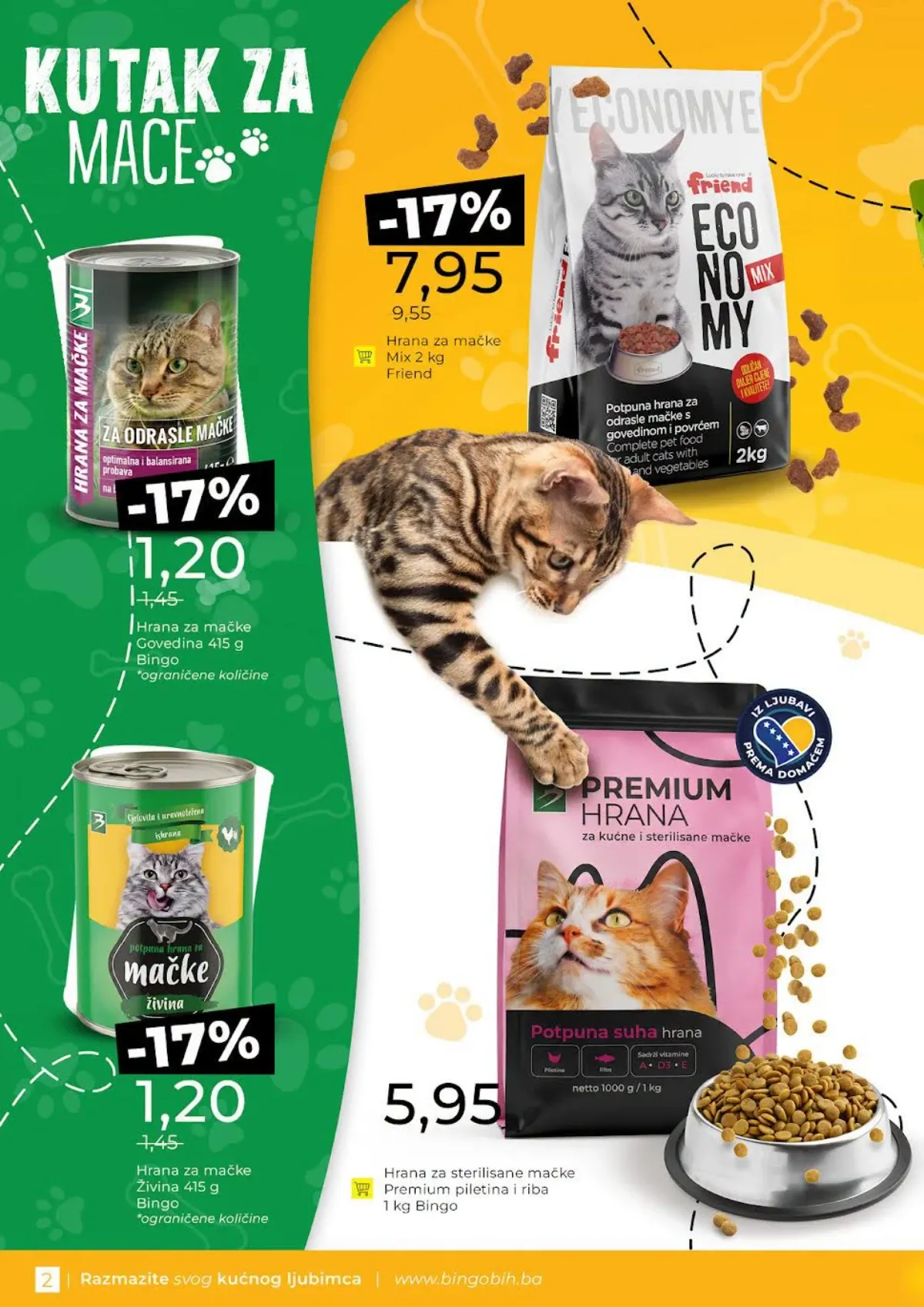 Bingo WAW MAW katalog – hrana za mačke Bingo, Friend i Premium