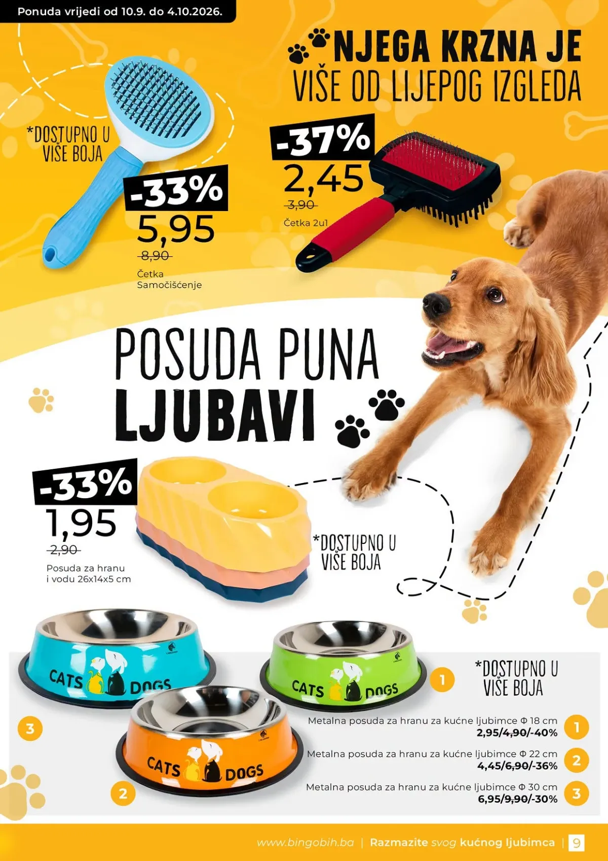 Bingo WAW MAW katalog – četke i metalne posude za kućne ljubimce