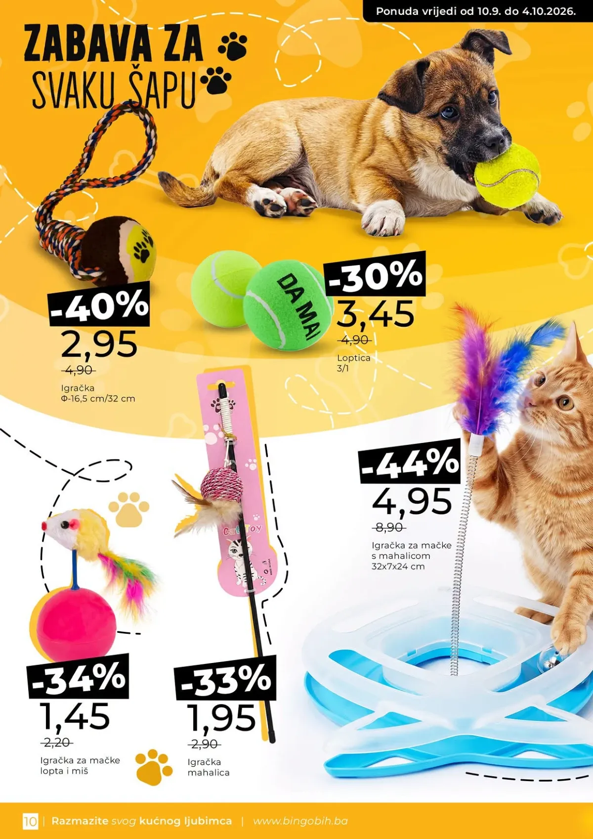 Bingo WAW MAW katalog – igračke za pse i mačke snižene do 44%