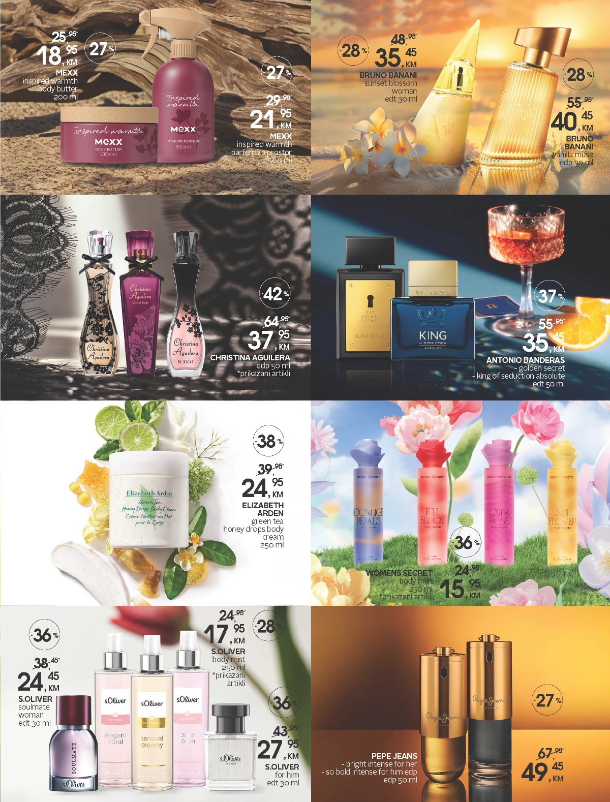 CM katalog Christina Aguilera Bruno Banani Women Secret i body mist akcija