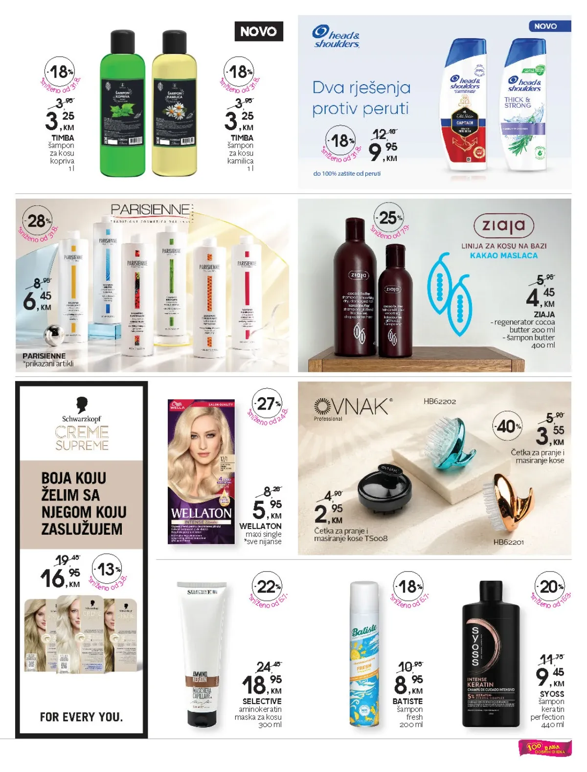 CM katalog – šamponi, maske za kosu, farbe i njega kose na akciji