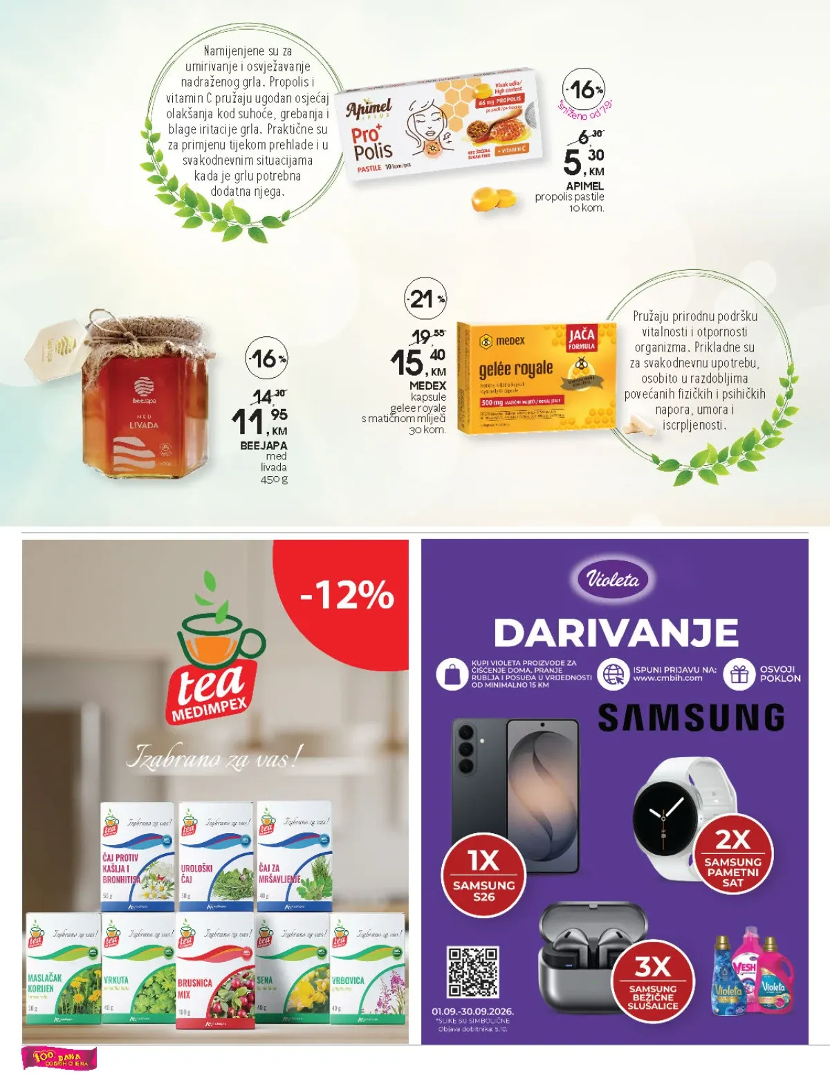 CM katalog – med, propolis, matična mliječ i Violeta darivanje
