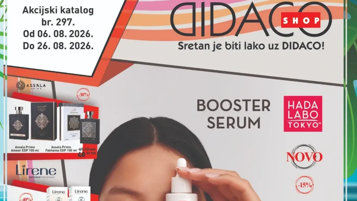 Didaco katalog do 26.08.2026. donosi popuste do 50% na parfeme, kozmetiku, šminku i proizvode za njegu
