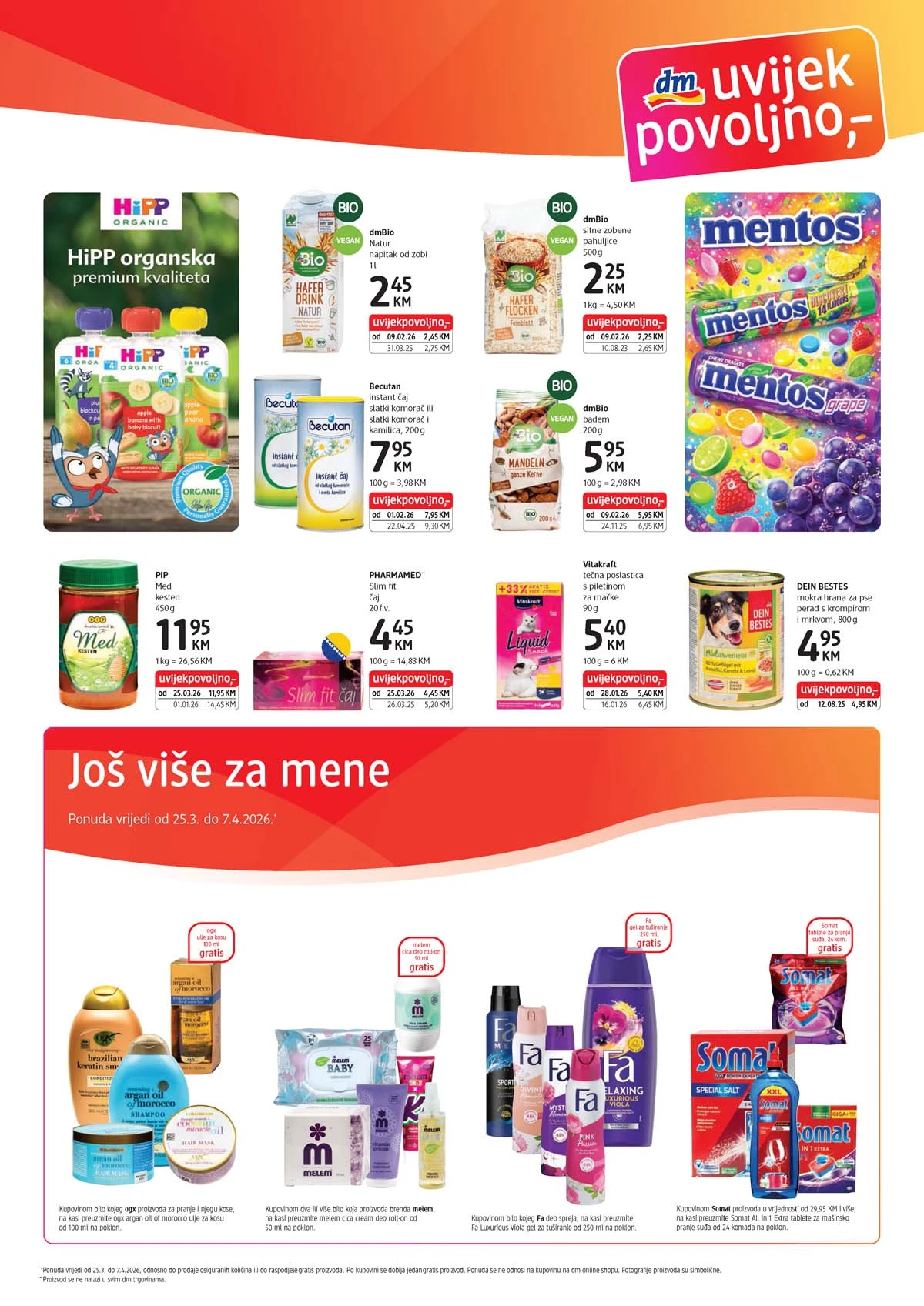 DM Express katalog strana 3 akcija kozmetika njega kose bebi program sniženja do 07.04.2026 BiH