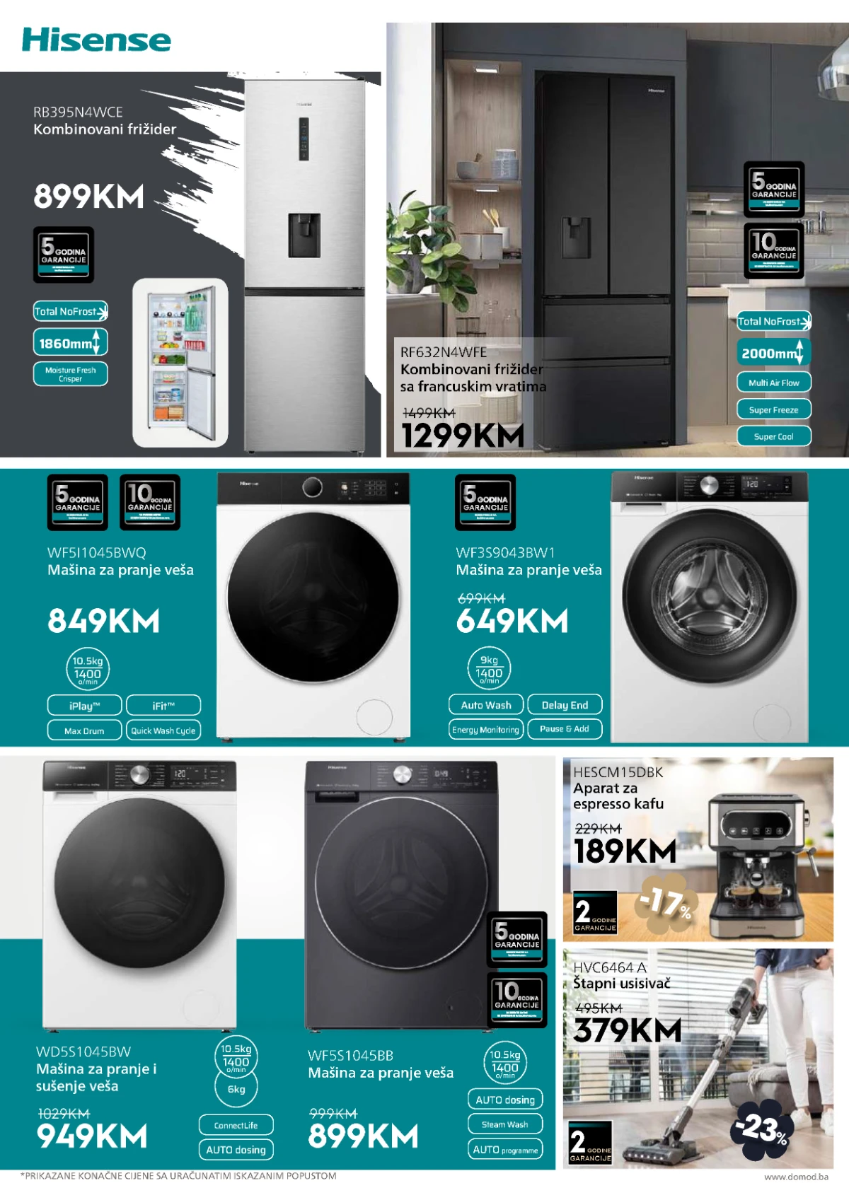 Domod katalog strana 10 Hisense frižideri i mašine za veš