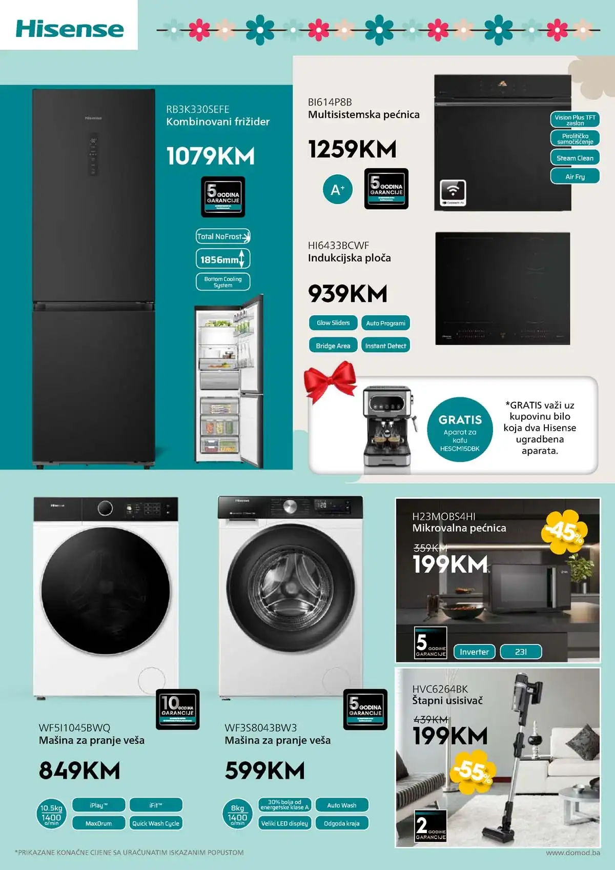 DOMOD katalog strana 6 – sniženja tehnike, bijele tehnike i kućnih aparata Bosna i Hercegovina