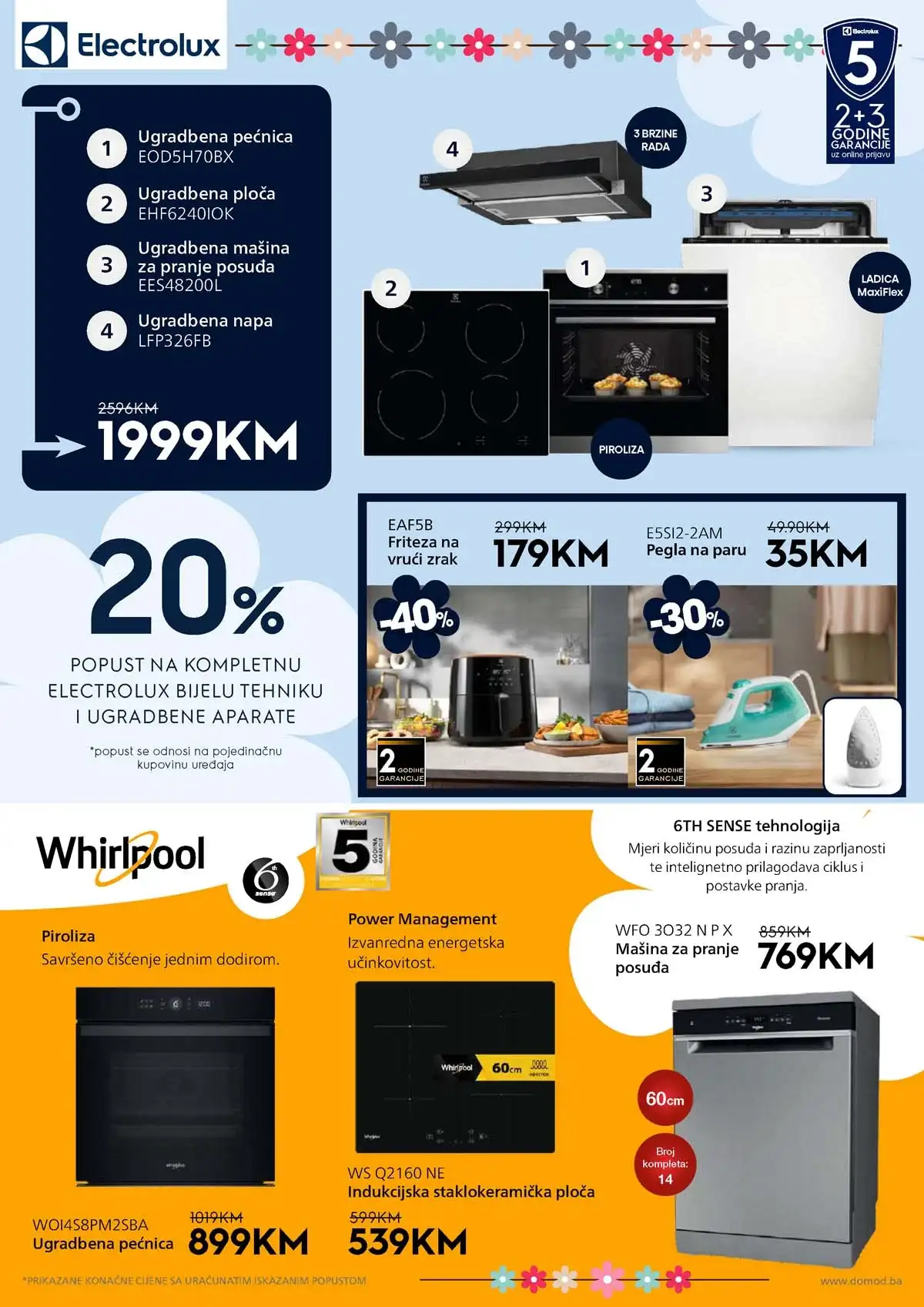 DOMOD katalog strana 9 – sniženja tehnike, bijele tehnike i kućnih aparata Bosna i Hercegovina