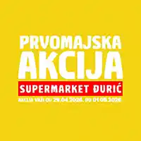 Đurić Prvomajska akcija 2026 sniženja prehrane pića i kućnih proizvoda do 01. maja