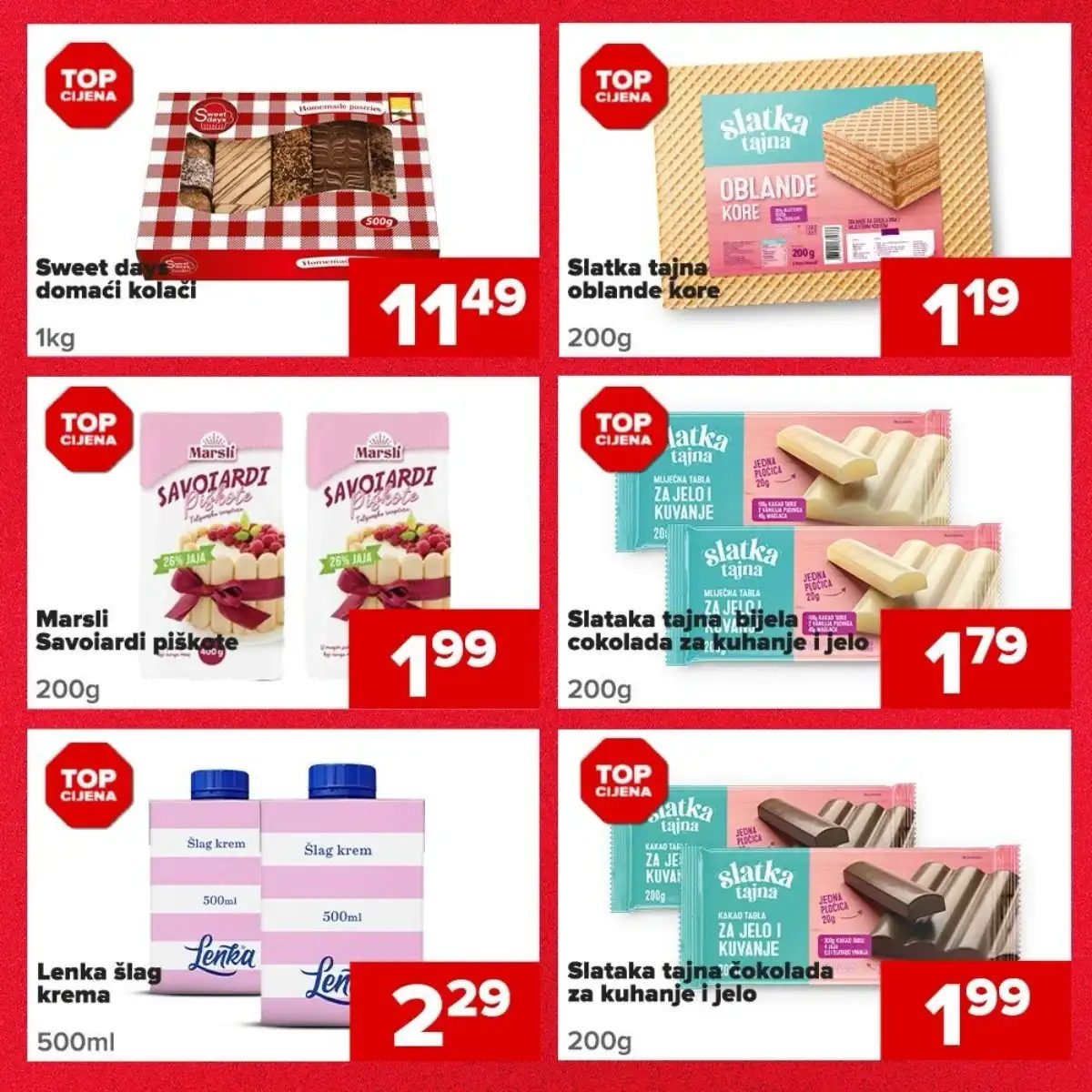 Đurić slavska akcija kolači čokolade i deserti TOP cijene do 07.05.2026