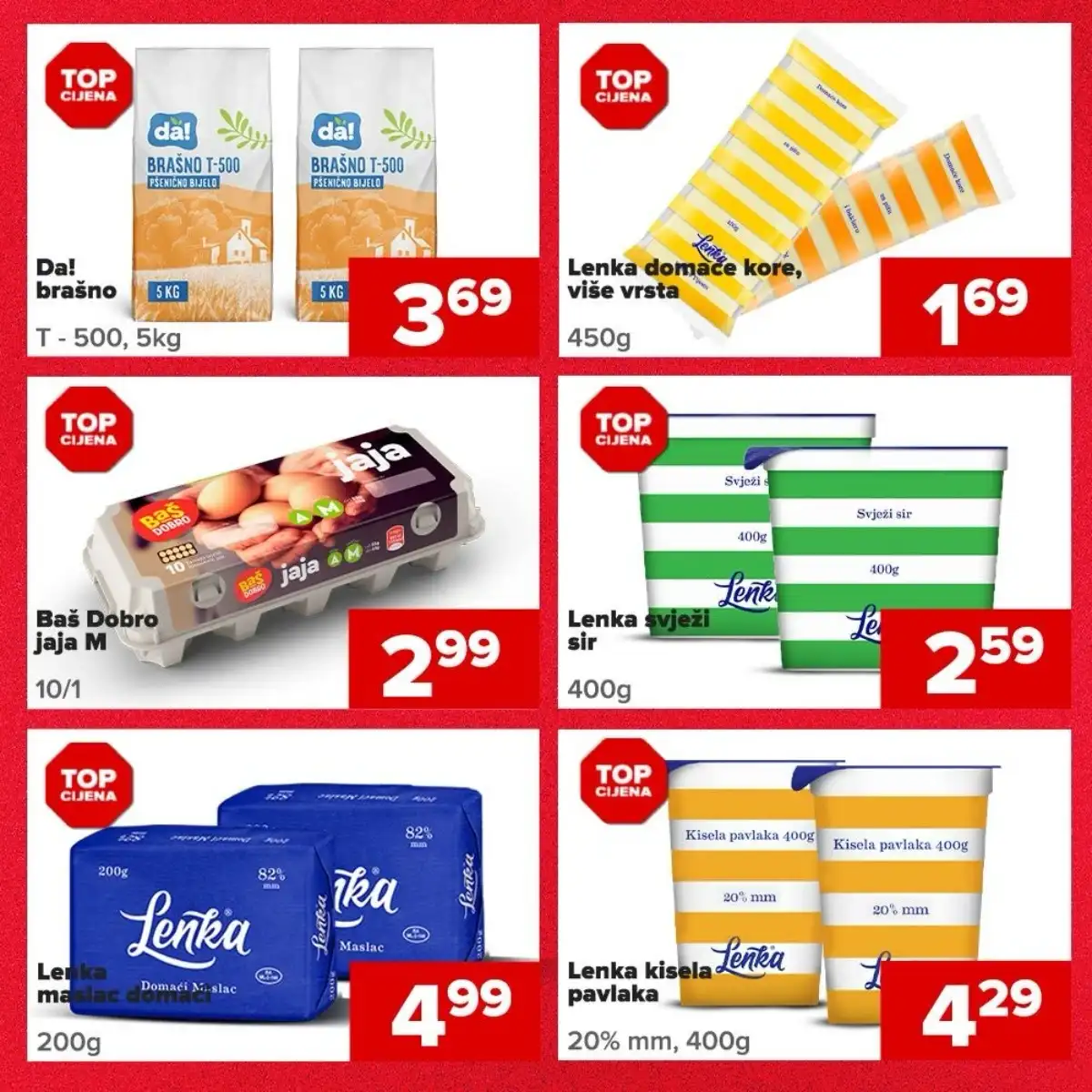 Đurić slavska akcija brašno jaja sir pavlaka TOP cijene do 07.05.2026