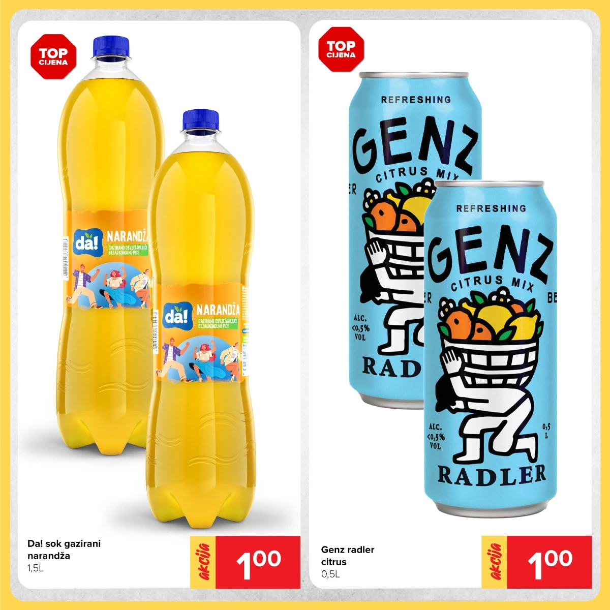 Đurić vikend akcija – gazirani sokovi, radler i osvježavajuća pića po akcijskim cijenama