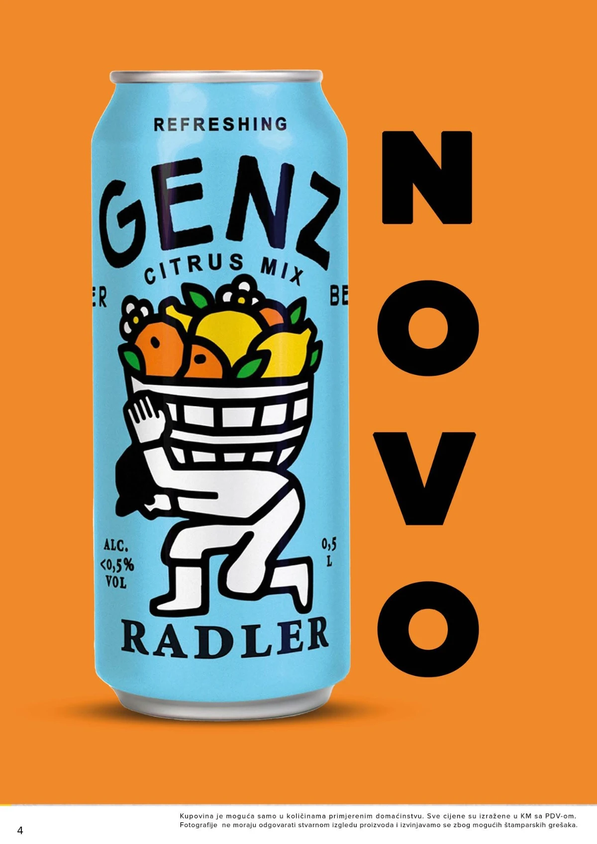 GENZ Radler citrus mix u promotivnoj ponudi Đurić kataloga