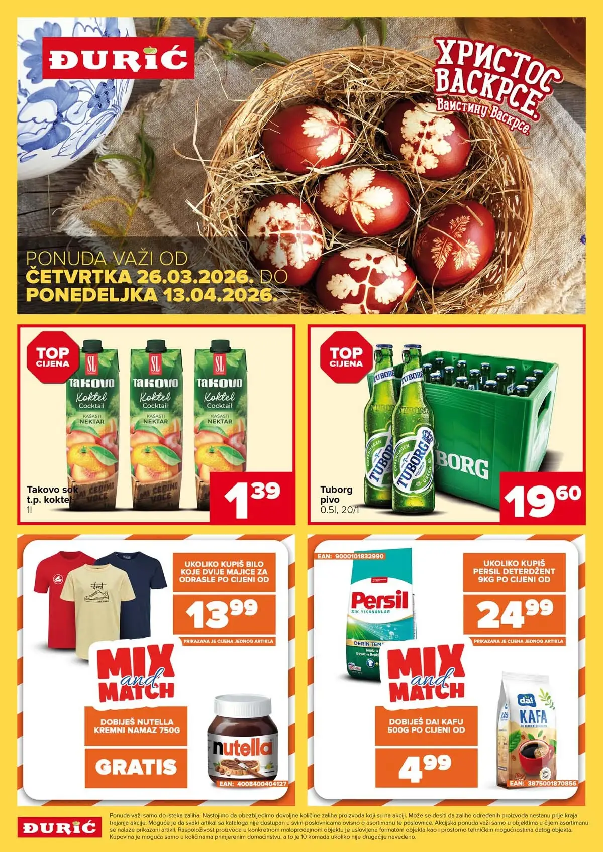 Đurić katalog sniženja prehrane i kućnih proizvoda do 12. aprila 2026 – stranica 1