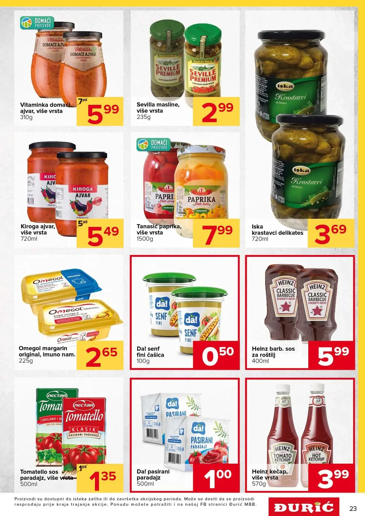 Đurić katalog sniženja do 12. aprila 2026 – prehrana i kućne potrepštine stranica 23