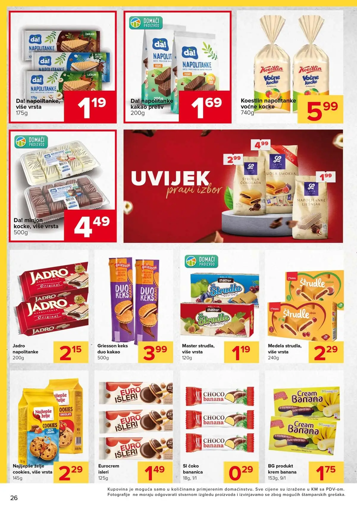 Đurić katalog sniženja do 12. aprila 2026 – prehrana i kućne potrepštine stranica 26