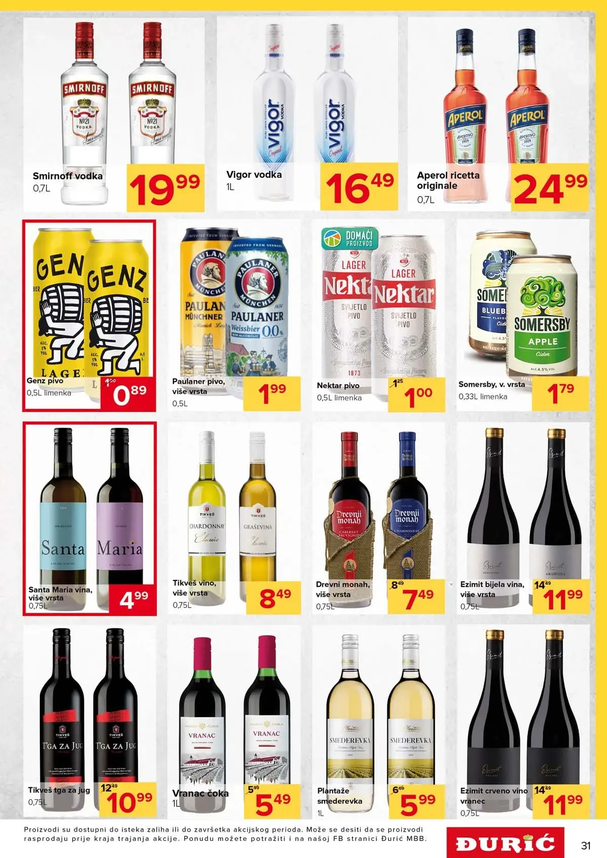 Đurić katalog sniženja do 12. aprila 2026 – prehrana i kućne potrepštine stranica 31