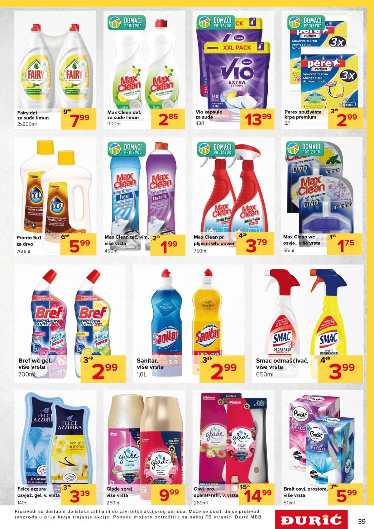 Đurić katalog sniženja do 12. aprila 2026 – prehrana i kućne potrepštine stranica 39
