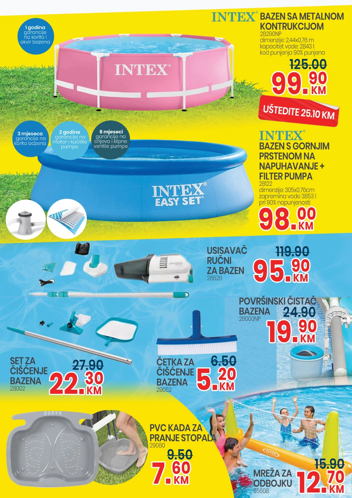 FIS katalog – bazeni na napuhavanje i oprema za čišćenje bazena
