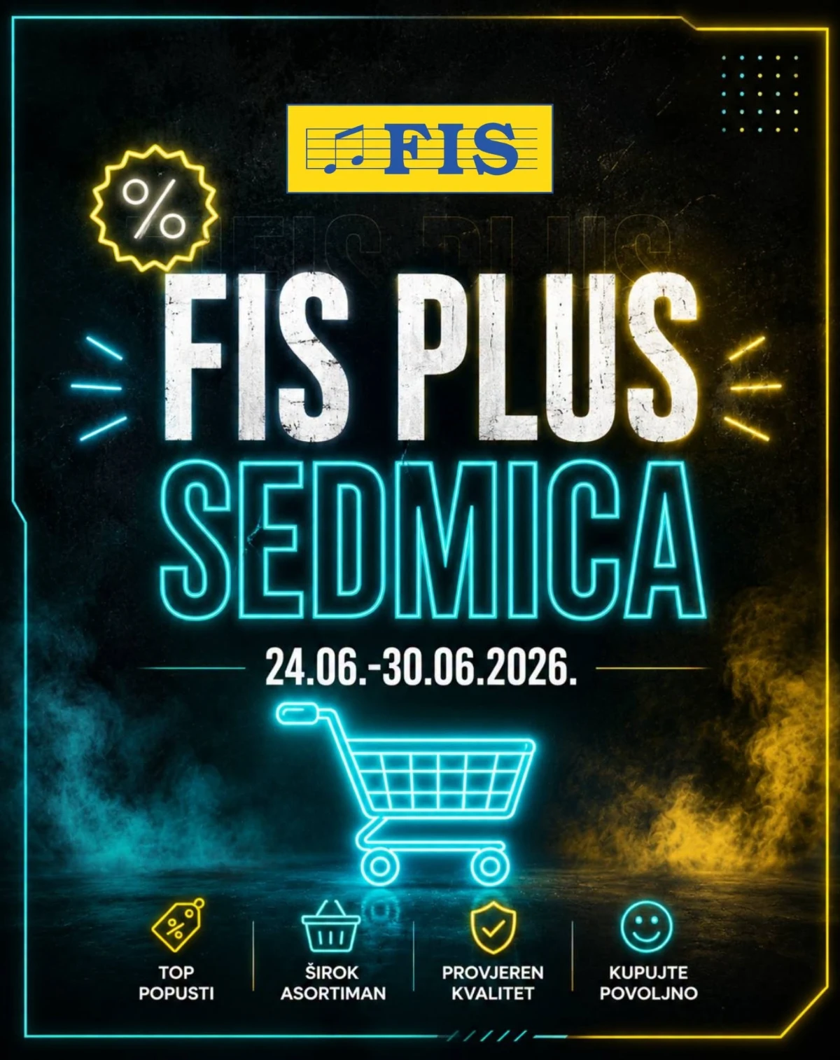 FIS Plus sedmica akcija do 33% popusta – nova ponuda za dom, vrt, modu i tehniku do 30.06.2026