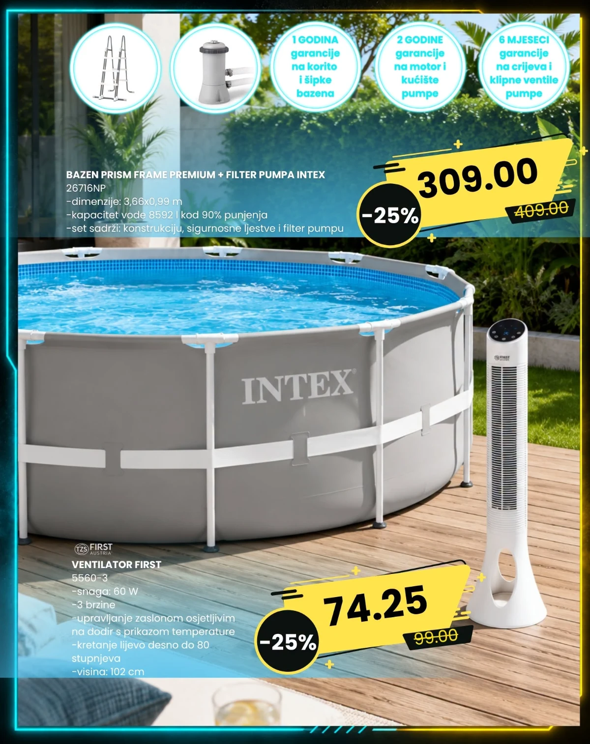 FIS Plus sedmica bazeni, ventilatori i ljetna oprema na akciji do 30.06.2026